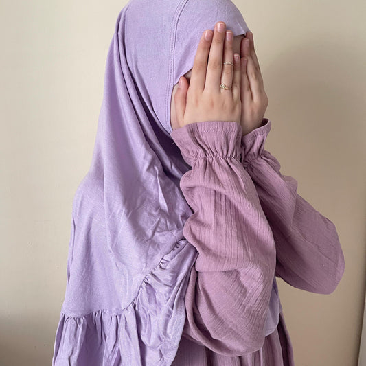 Musselin Abaya Lila