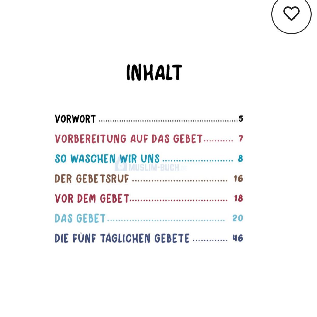 Ich lerne das Gebet und die Waschung